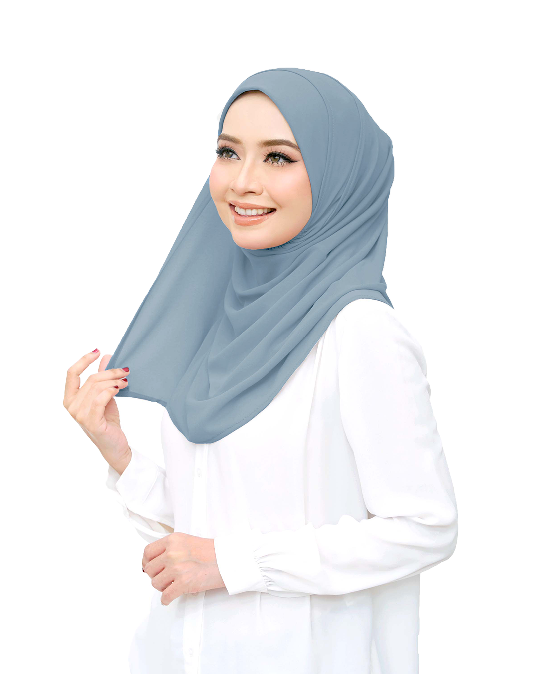 Hyat Instant Shawl Blue Grey Hyat Hijab